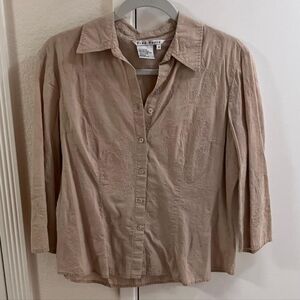 Fred David Light Brown Button-Down Shirt